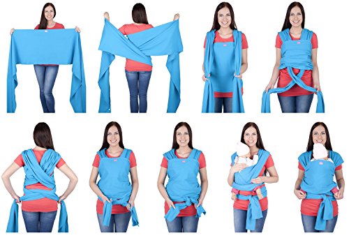 Mija – Elastisches Tragetuch Babytragetuch / Baby Bauchtrage / Baby Carrier 4011 - 3