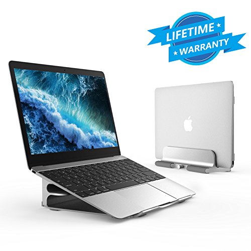Preisvergleich Produktbild Seenda Verstellbarer Mehrfunktionaler Laptopständer, vertikaler und höhenverstellbarer Ständer kompatibel mit allen MacBook, MacBook Air, MacBook Pro usw., Silber