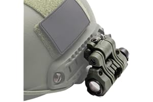 AQzxdc Supporto per Torcia 25MM, con Kit Torcia Tattica, Accessorio di Montaggio per Casco Airsoft All'aperto, 180° Regolabile