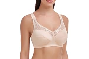 Ayigedu UK Plus Size Minimiser Bra Women Non-Wired Non-Padded Full Coverage Soft Cup Bra