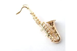 STAHD Delux Tenor Saxophone Miniature 1/12th Scale Musical Instrument In Black Vinyl Case With Metal Clasp