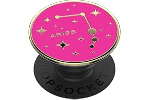 PopSockets: PopGrip - Soporte y Agarre para Teléfonos Móviles y Tablets con un PopTop Intercambiable - Enamel Zodiac Aries