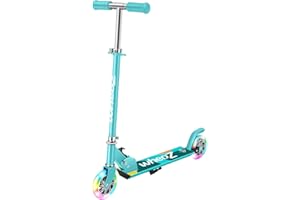 wheoZ Trottinette pour Enfants Pliable avec 2 Roues Lumineuses 3 Hauteur Guidon réglable alu 3-8 Ans Jusqu'à 110lbs…