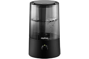 raydrop 4,0L Luftbefeuchter Kaltnebel für Schlafzimmer & Große Räume – 30 Std. Laufzeit, Leiser Humidifier für Baby, Kinderzimmer & Pflanzen – Automatische Abschaltung, Schwarz