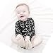 Newborn Infant Girls Boy Baby Milk Bottle Cotton Pajama Romper Onesie (6-12 Months, Black)