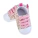 Kingko® Baby Girl Toddler Soft Soled Anti-slip Baby Canvas Floral Shoes Sneaker (12~18 Month, pink)