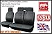 Vauxhall Movano 2007 Van Seat Covers Single Drivers And Double Passengers Seat Covers Black And Blue Piping