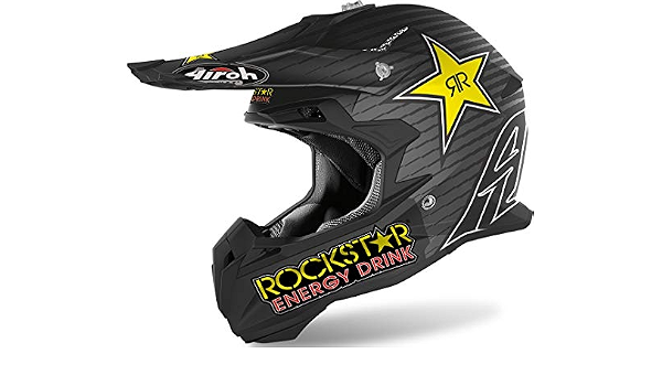 CASCO AIROH TERMINATOR OP.V ROCKSTAR NEW MATT L : Amazon.it: Auto e Moto