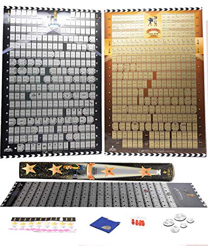 Poster Lista Desideri 600 Film più Bandiere Pacchetto Cinema 3 in 1 XX e XXI Secolo Poster Mappa Motivazionale da Grattare Idea Regalo Compleanno Anniversario Film di Culto by Mymap