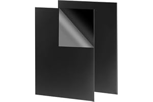 MUKCHAP 2 PCS 210 x 297 x 3mm Black Acrylic Sheet, A4 Black Plastic Panel for Signs, DIY, Craft