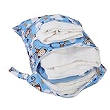 Wiederverwendbar Waschbar Windel Beutel Baby Tuch Wasserdicht Wickeltasche mit zwei Reißverschluss - 5