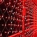 Produktbild LUCKY CLOVER-A Children Gift Christmas net Light 1.5 * 1,5 m 96 LED Fairy blinken String Licht 8 Modi Outdoor Innenhof wasserdicht Stage Home Wedding Party Vorhang Dekoration (rot)