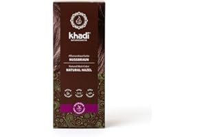 ‎KHADI khadi NUSSBRAUN Pflanzenhaarfarbe - Haarfarbe für glänzendes bis zu sattem Schokoladenbraun - Naturhaarfarbe 100% pflanzlich & natürlich - 100g