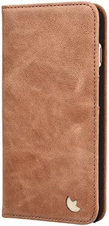 MediaSkins iPhone 6S Plus Leather Case. Premium Slim Leather Stand Case / Cover for Apple iPhone 6 Plus / 6S Plus - Tan (Brown)