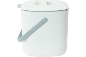 BLUE GINKGO Bidone per Compost da Cucina - Contenitore per Rifiuti Alimentari Facile da Pulire | Bidone per Compost da Cucina per Piano di Lavoro | Realizzato in Corea (2.6 L) - Bianco