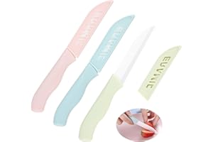 PEWCAY Set Coltelli da Cucina 3 Pezzi - Coltello da Spelucchino Lama 80mm - Coltelli da Cucina Multifunzionali per Verdure, Frutta - Lavorazione di Alta Qualità e Impugnatura Ergonomica (Con Custodia)