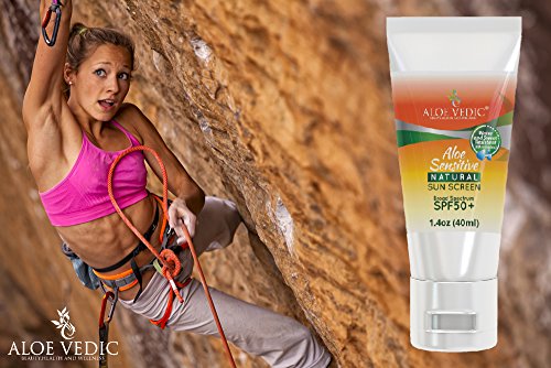 Aloevedic-Aloe Vera Suncream SPF 90+ for Sensitive Skin UVA UVB Sunscreen Natural Sunblock for Face and Body Travel Size 40ml (Pack x 1) by AloeVedic - 6