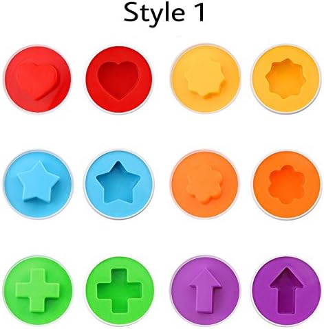 Ponny Set of 6 Pieces Eco- friendly Plastic Eggs Shape Sorter Educational Color Eggs Sorting for Preschool Students (Style1)