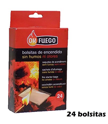 OK Fuego Zündbeutel, kein Rauch, geruchlos, für Kamin, Grill, Ofen