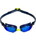 Aquasphere Kayenne Compact – Occhialini Da Nuoto Per Adulti, Lenti Oversize, Trasparenti/rossi, Per Visi Piccoli