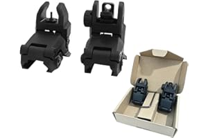 ProWildGear Set di mirini pieghevoli in polimero (non metallico), anteriori e posteriori, per Picatinny 20 mm Rail