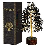 Black Tourmaline Crystal Tree - Tree Of Life - Feng Shui Décor - Good Luck Charms - Spiritual Gifts For Women - Reiki Decor - Gemstones And Crystals - Crystal Tree For Positive Energy(10 Inch Approx.)