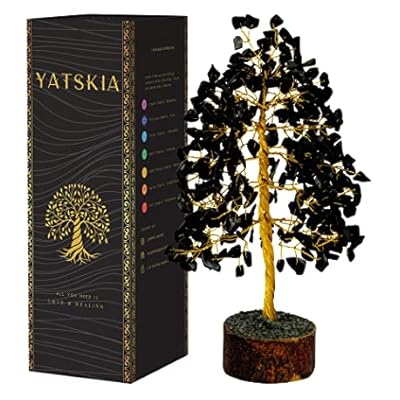 Black Tourmaline Crystal Tree - Tree Of Life - Feng Shui Décor - Good Luck Charms - Spiritual Gifts For Women - Reiki Decor - Gemstones And Crystals - Crystal Tree For Positive Energy(10 Inch Approx.)