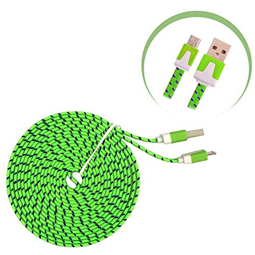 Dire-wolves Micro Braided Data Cable Charger - (1M/2M/3M) High Speed Android Charger Cable for HTC One M7 One M8 One M9 Samsung Galaxy S8 S8 plus S7 S7 Edge S6 S6 Edge S6 Edge + S5 S4 S4 Mini S3 S2