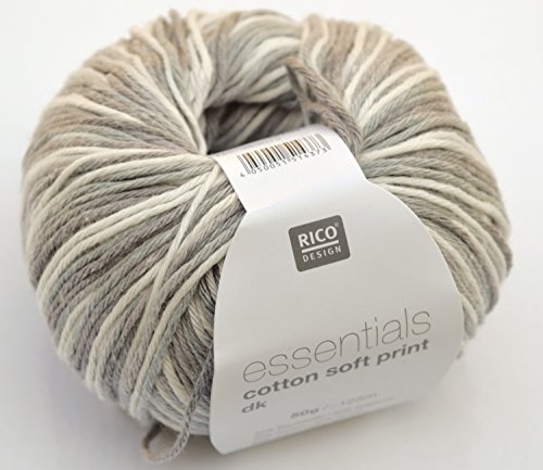 Rico essentials cotton soft print dk Fb. 07 – grau mix Baumwollgarn mit Farbverlauf zum Stricken und Häkeln - 2