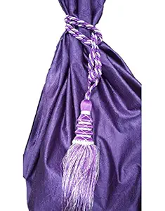 Kunal Enterprises Set Of 2 Beautiful Curtain Tie Backs (Tassels_Purple)