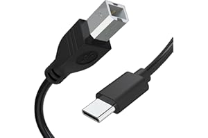 USB C MIDI Kabel für Yamaha Casio Digital Piano MIDI Controller DJ Controller, USB B auf USB C Druckerkabel Scannerkabel für MacBook Pro, Air, HP, Epson, Canon, Brother, Lexmark, Xerox,1m