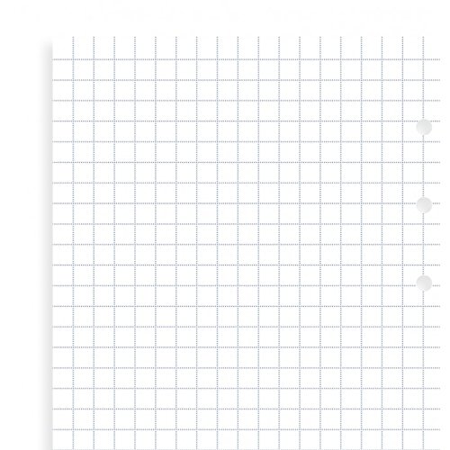 Filofax Personal Clipbook Squared Paper refill,Whites