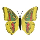 La vogue Gelb 12er 3D Schmetterling Wandsticker Aufkleber Fenstersticker Wanddeko Wanddekoration - 3