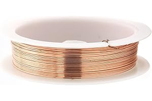 tooloflife - Rollo de alambre de cobre desnudo resistente al deslustre, para manualidades, abalorios, fabricación de joyas, cobre rojo 1 mm