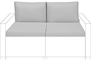 ‎GARDENISTA Gardenista Outdoor - Sitzkissen für Polyrattanmöbel | Gartenmöbelkissen für Kalifornien | Wasserbeständige Polsterung für Terrassenmöbel | Leichte und haltbare Polsterung (4 Stück, Grau)