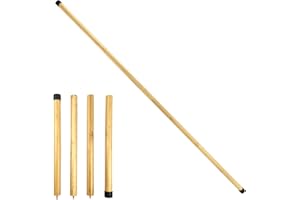 FOXTELL 5.2 FT Portable Natural Bamboo Yoga Stick - Posture Corrector and Stretch Bar for Gym, Office, Home or Fitness Room