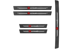 LEVABE Coche Protector Umbral Puerta Coche para Citroen Berlingo 2018-2023, Adhesivo De Protección De Umbral Puerta Parachoques Trasero Pegatina Decoración para Estribos