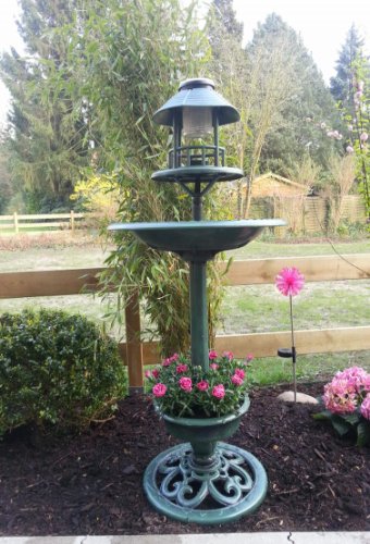 110cm Outdoor Vogel Brunnen Tränke hotel solar licht LED ArtNr. 29177 - 2