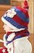 4 Migo Fashion Boys Wool Hat/Scarf Set Knitted Plush Hat Scarf (Blue)