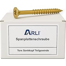 Dresselhaus Spanplattenschrauben 5x90mm - 200 Stück TX20 Senkkopf