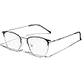 KANASTAL Fashion Blue Light Blocking Glasses for Women and Men, Metal Filter Blue-light Eyewear Ultra Light TV PC Computer Gaming Glass