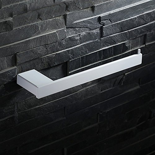 Homelody Elegant Weiß rostfrei SS304 Edelstahl Handtuchhalter Handtuchstange Badetuchstange