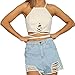 Produktbild Frauen Sexy Tank tops Bustier BH Bra, LILICAT Damen Mode Crop Top Hemd Bluse Weste Cami Onlbera (Weiß, M)