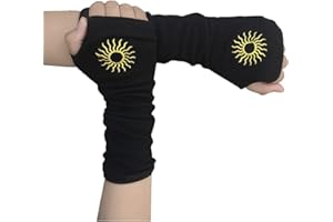 Skateboard Frog Women Gloves Goth Arm Sleeve Cool Black Moon Cross Printed Hip Hop Arm Warmers