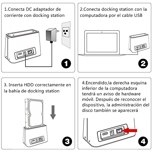 Wavlink USB 3.0 zu SATA externe Festplatten-Dockingstation für 2,5 oder 3,5 Zoll HDD, SSD - 7