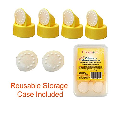 Replacement Valve and Membrane for Medela Breastpumps (Swing, Lactina, Pump in Style), 4x Valves/6x Membranes, Part #87089 by Maymom (English Manual)