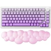 GoLite Bulut Şekilli Klavye Bilek Desteği Ergonomik & Konforlu Memory Foam Kaymaz Taban Bilek Yastığı (Pembe)
