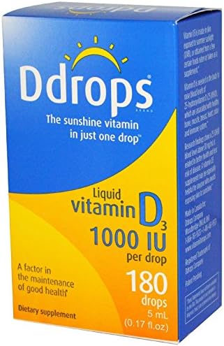 Ddrops 1000IU (5mL), 180-drops Box
