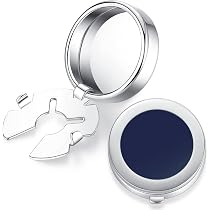 Copri-Bottone da Camicia da Uomo | Gemelli per Camicie | Regalo di Nozze d'Affari in Acciaio Inossidabile | Blu, mm