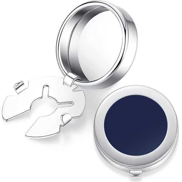 Cache Boutons De Manchette Homme - Acier Inoxydable Irisé Bleu - Accessoire Élégant Cadeau
